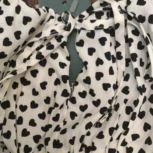 NWT Topshop Black & White 🖤 Print Shirred Cami Peplum Top 4P - Picture 10 of 10